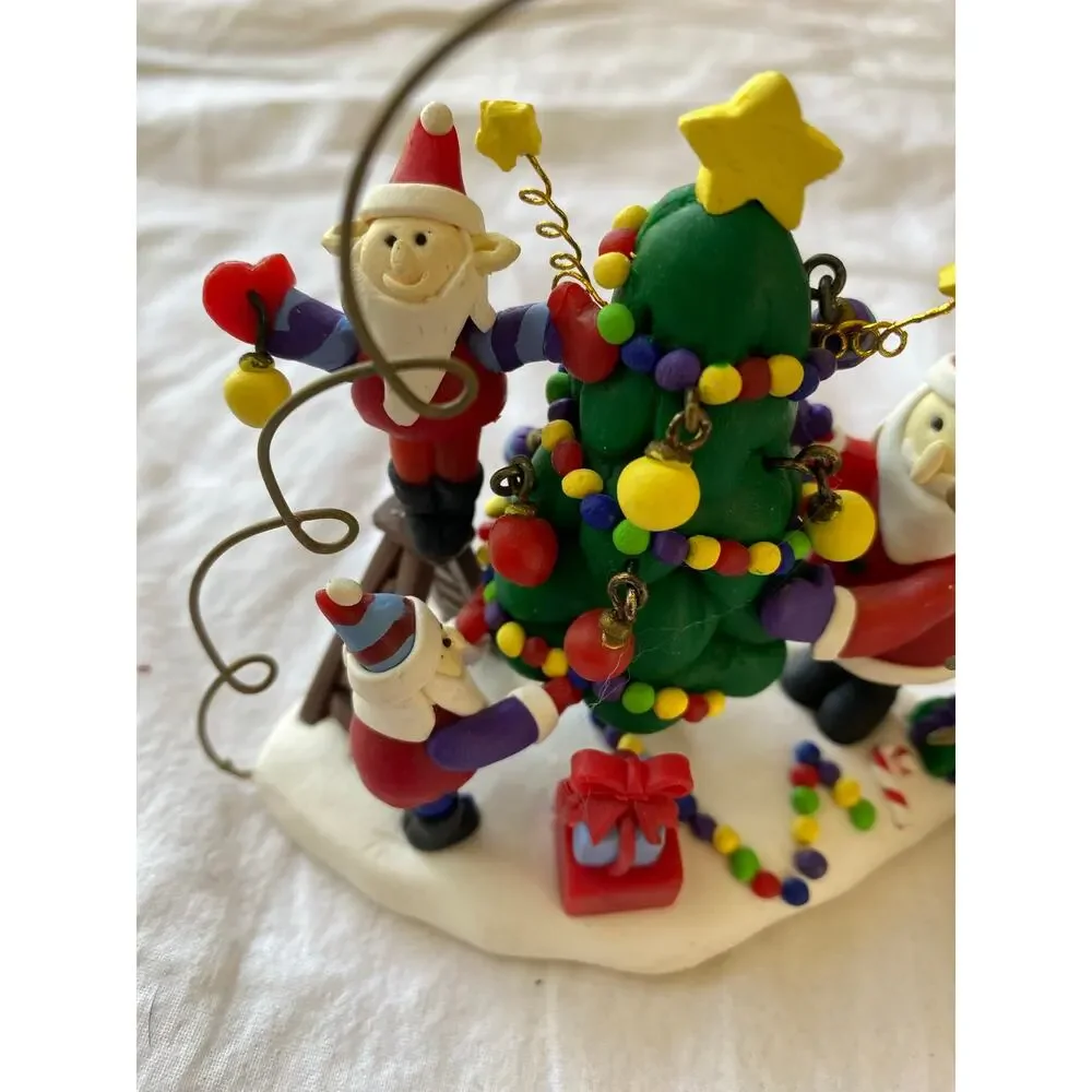 Kirkland Signature Jolly Holiday handmade clay ornaments, likely a vintage set